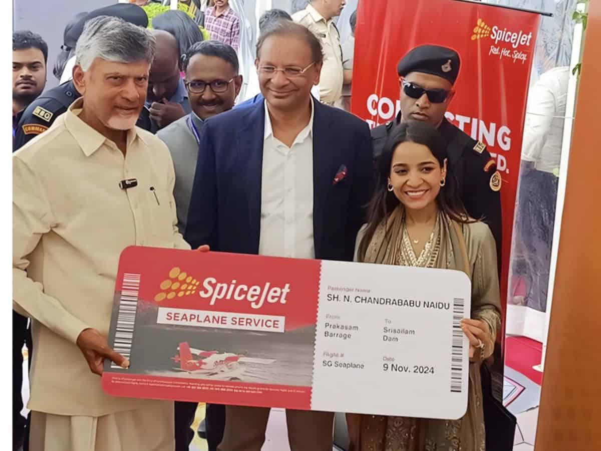 Naidu with spicejet