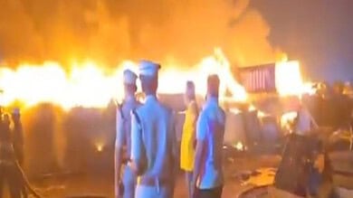 Hyderabad: Fire breaks out at Kamson Hygiene Industry in Nandigam