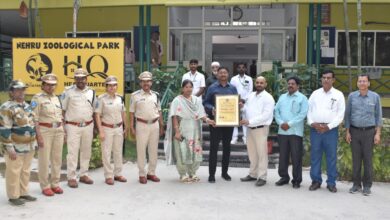 Nehru Zoological Park receives ISO-9001:2015 certification for wildlife conservation for 5th time.