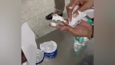 Watch: Flyer from Riyadh held for smuggling gold in cream box at Delhi airport