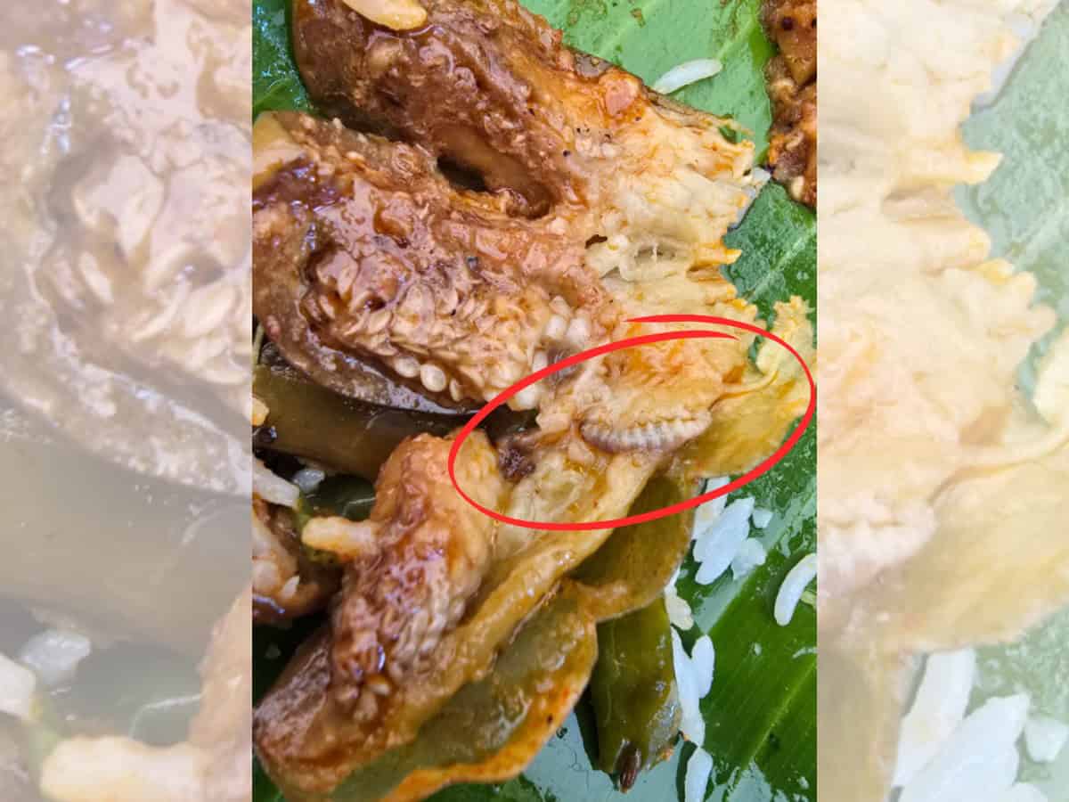 Worm found in food served at Hyderabad cafeteria