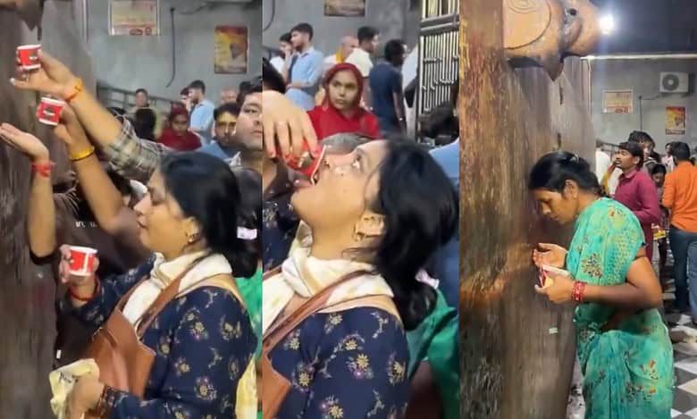 UP: Devotees drink AC water, mistaking it for ‘Charan Amrit’ at Banke Bihari Temple