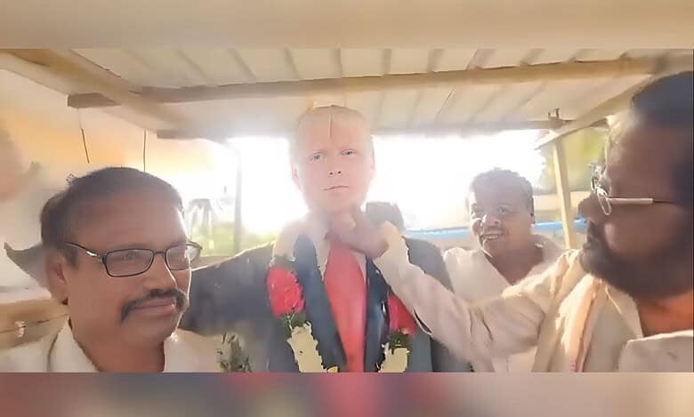 Trump Temple in Jangaon Telangana