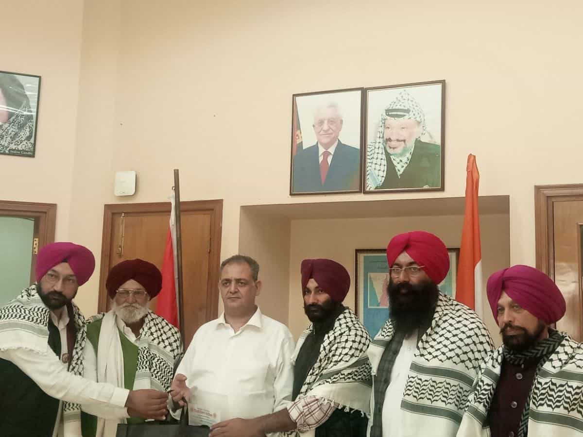 Farmers' group donates Rs 5 lakh for Palestinian people