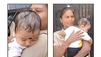 Woman cop baby sits for student