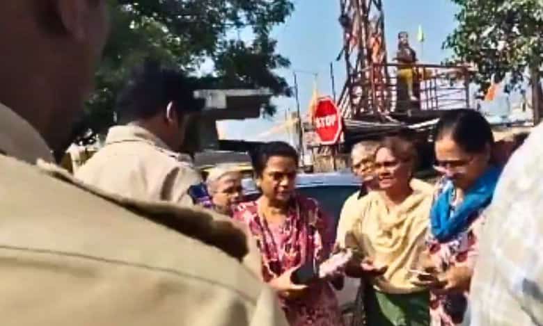 Womens rights activists being stopped from going to Lagcherla