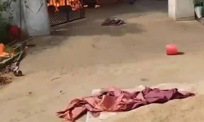 Video: Electric scooter catches fire in Telangana