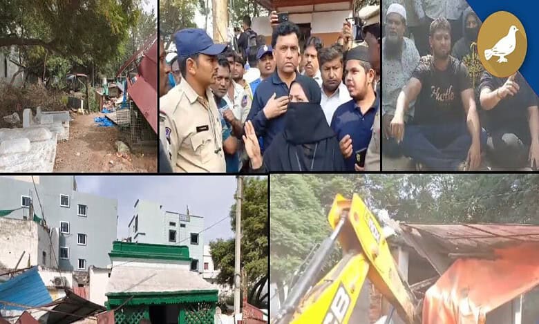 Demolition drive reclaims graveyard land in Hyderabad