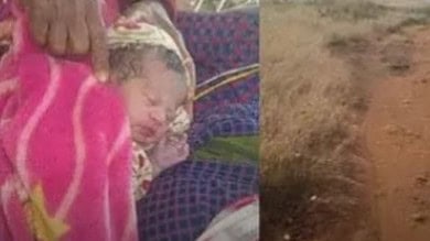 A pregnant woman delivers baby in an auto while being taken to the nearest primary health centre for delivery in Jharasangam mandal of Sangareddy district on Thursday.