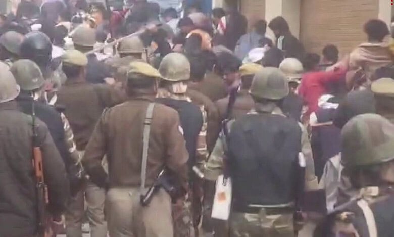 Sambhal mosque survey: UP Police use tear gas to disperse crowd throwing stones