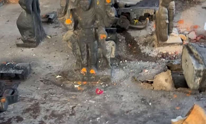 Hyderabad: Trouble in Shamshabad after locals vandalise idols in temple