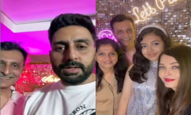 Viral video confirms Abhishek Bachchan’s presence at daughter Aaradhya’s birthday celebrations