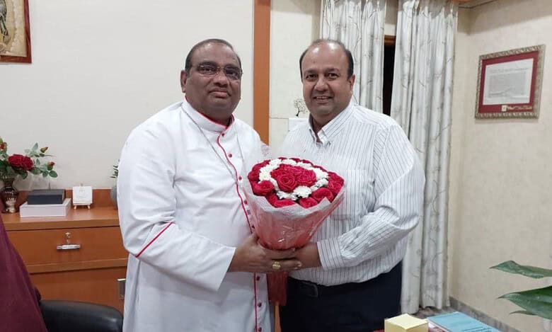 MLC Amer Ali Khan extends Christmas greetings to Hyderabad Archibishop