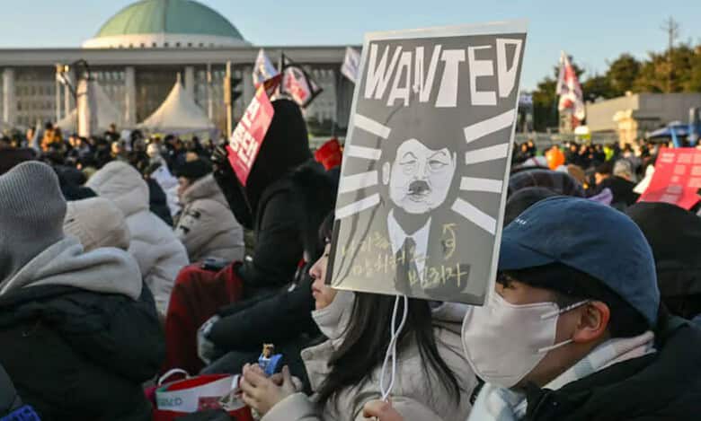 Demonstration against the South Korean president in Seoul