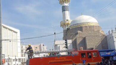 Fire in Hyderabad's Nampally