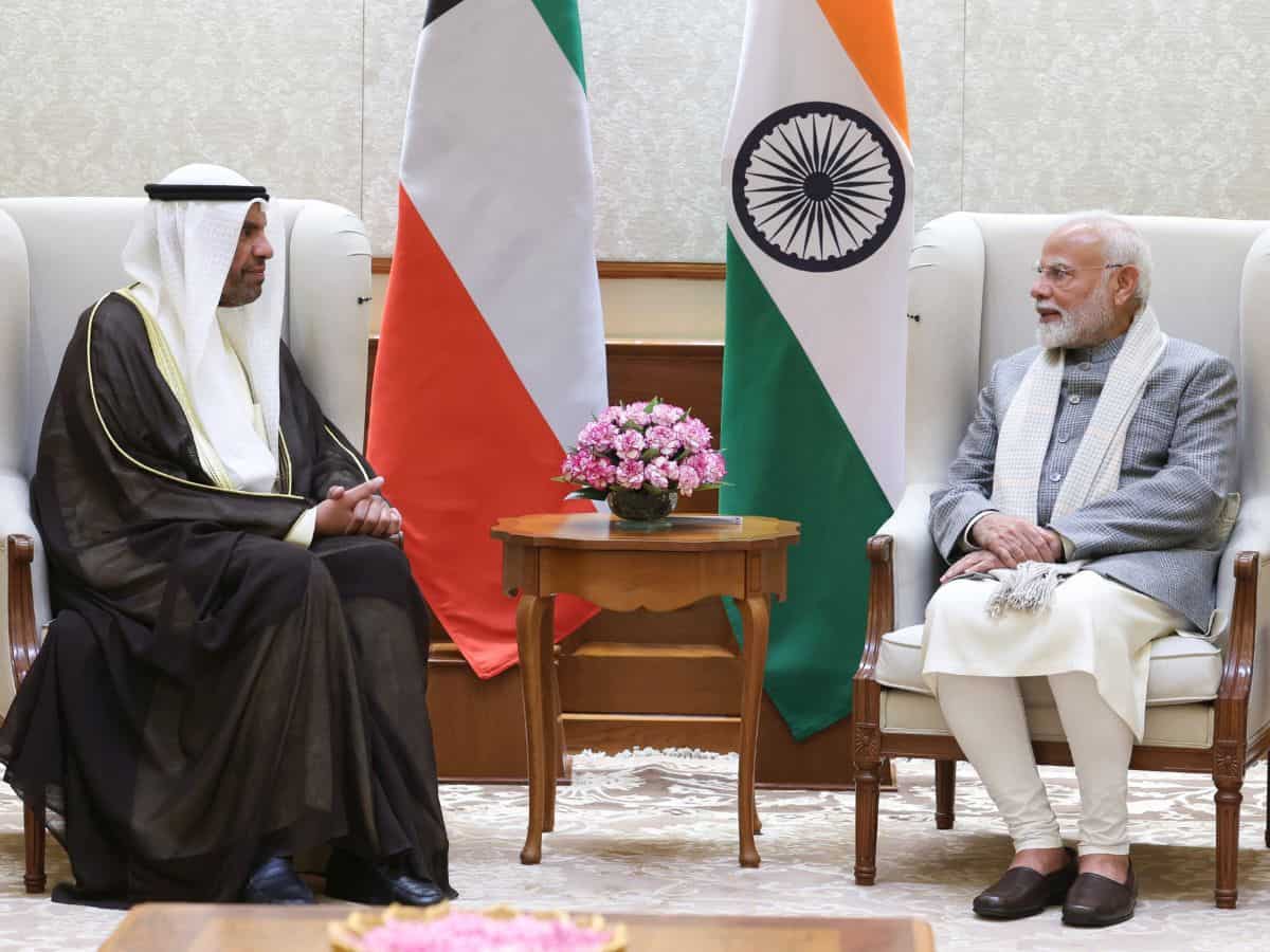 FM of Kuwait H.E. Abdullah Ali Al-Yahya and PM Modi
