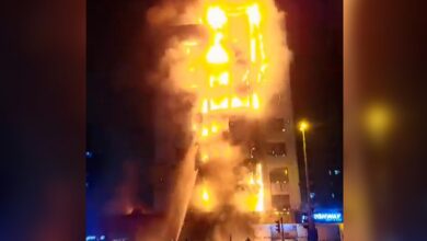 Video: Massive fire engulfs multi-story building near Mall of the Emirates in Dubai