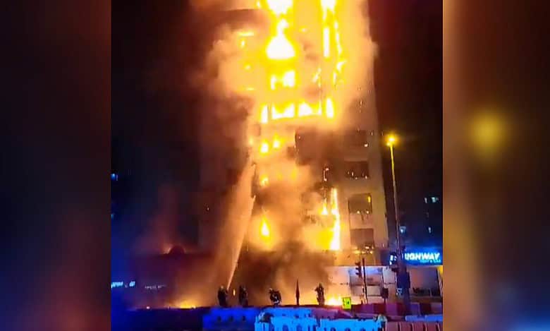Video: Massive fire engulfs multi-story building near Mall of the Emirates in Dubai