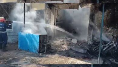 Fire at puncture shop in Hyderabad's Amberpet, Rs 2L loss reported
