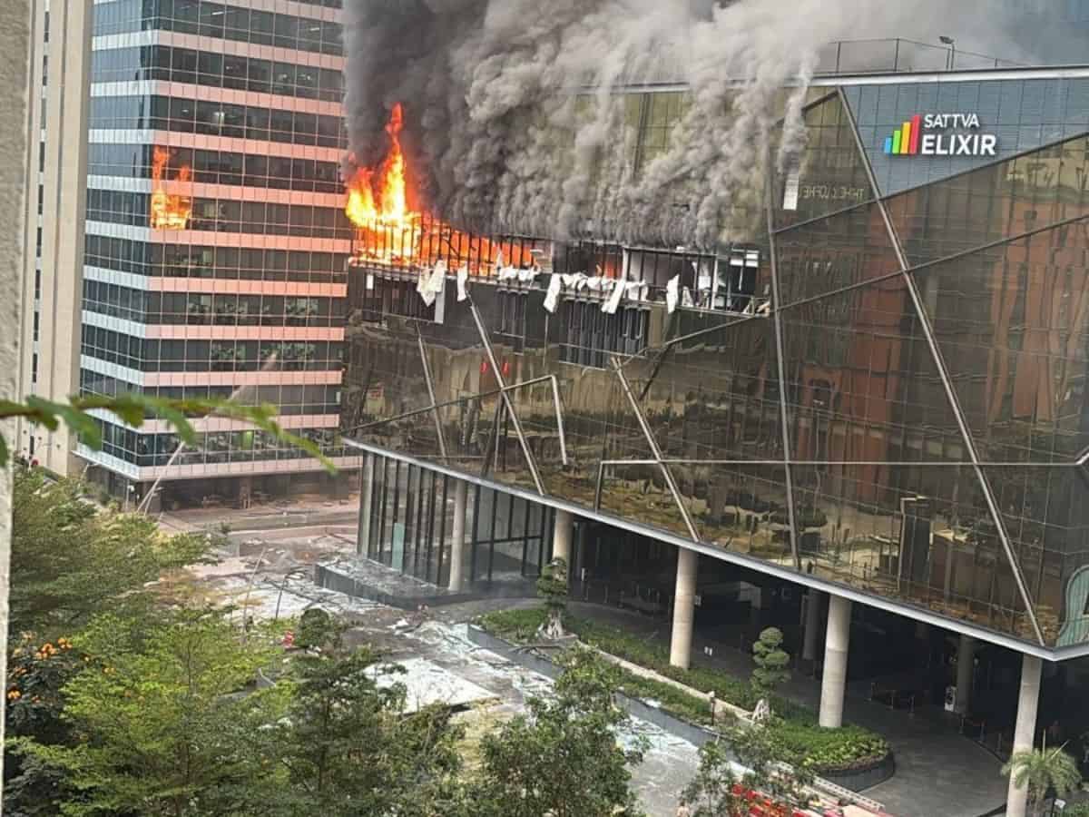 Fire breaks out at Sattva building in Hyderabad's Madhapur