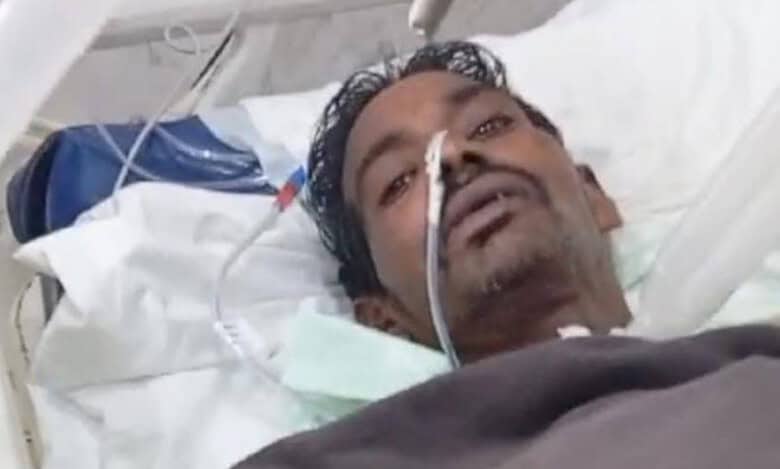 Gulf emigrant from Telangana Shaikh Raheemuddin addmitted to Nirmal Area Hospital after sustaining serious head injuries in Dubai while on duty two months ago.