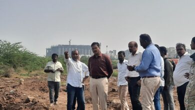 HYDRAA chief inspects lakes near Nanakramguda in Hyderabad