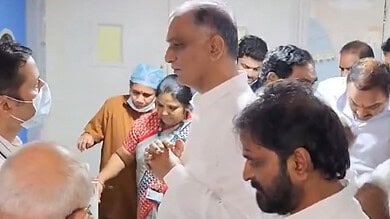 Harish Rao visits boy injured in Pushpa 2 stampede in Hyderabad