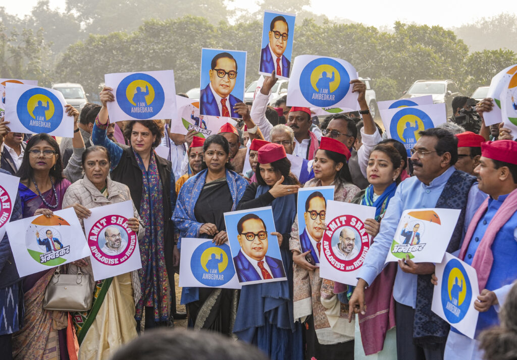 INDIA bloc protest over Ambedkar issue