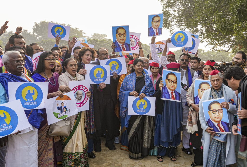 INDIA bloc protest over Ambedkar issue