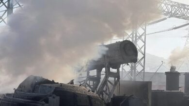 Smoke rises from a power station following Israeli airstrikes in Sanaa, Yemen on Thursday, December 19.