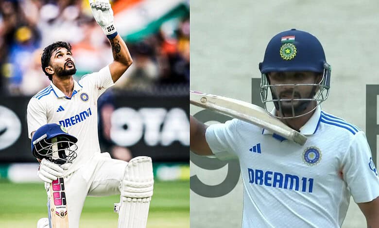Cricketer Nitish Kumar Reddy celebrates century in Tollywood style