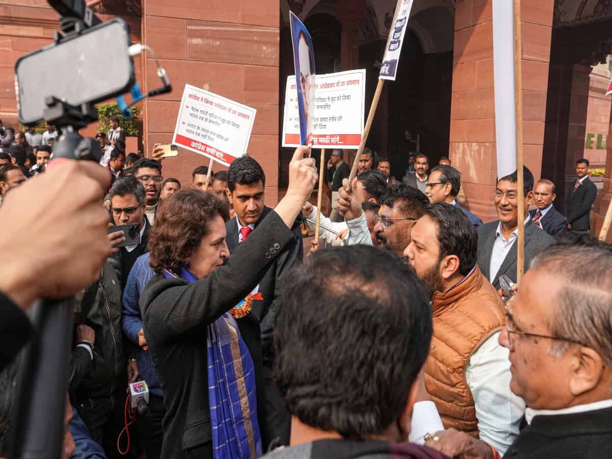 NDA, INDIA bloc MPs face off in Parliament; BJP alleges Rahul pushed its MP