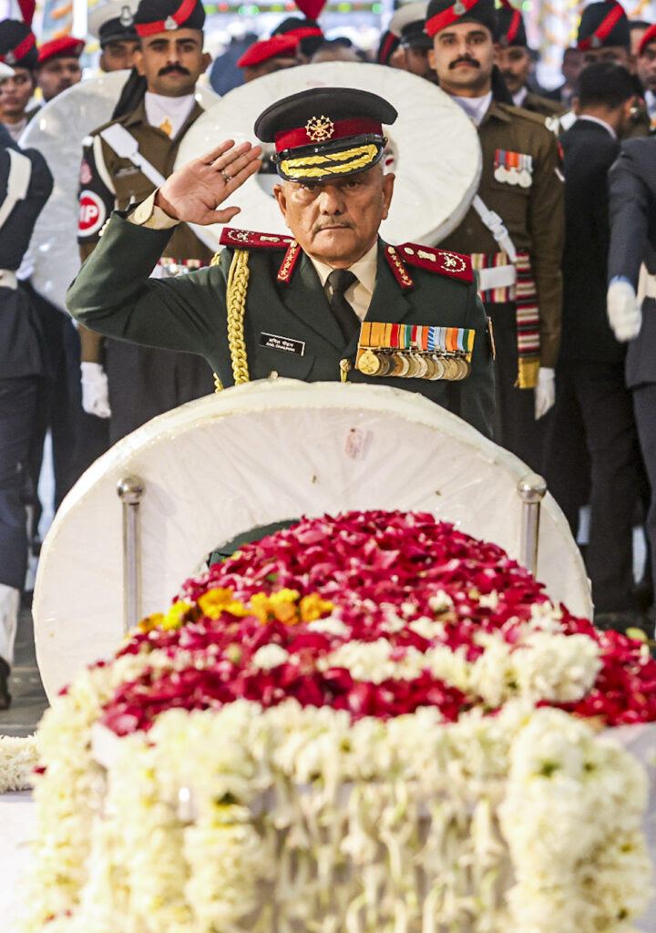 Former Prime Minister Manmohan Singh's last rites