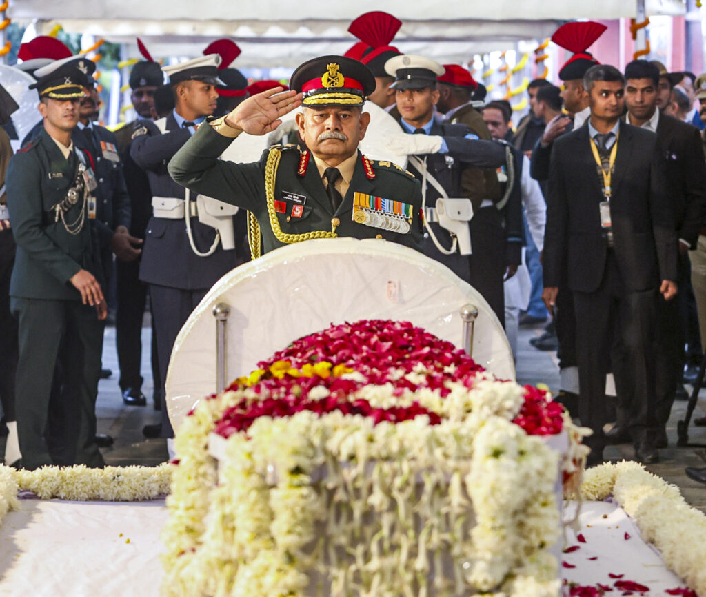 Former Prime Minister Manmohan Singh's last rites