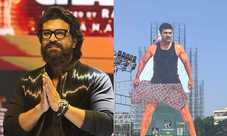 Ram Charan fans create history with giant 256-feet cutout