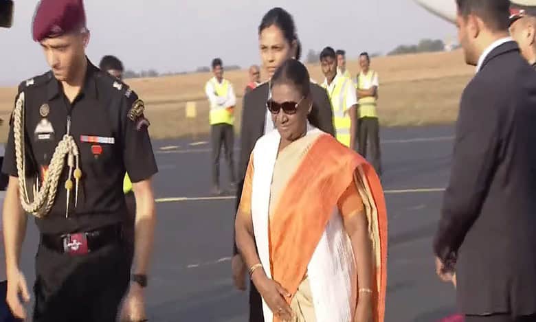 President Murmu arrives in Hyderabad for four-day visit