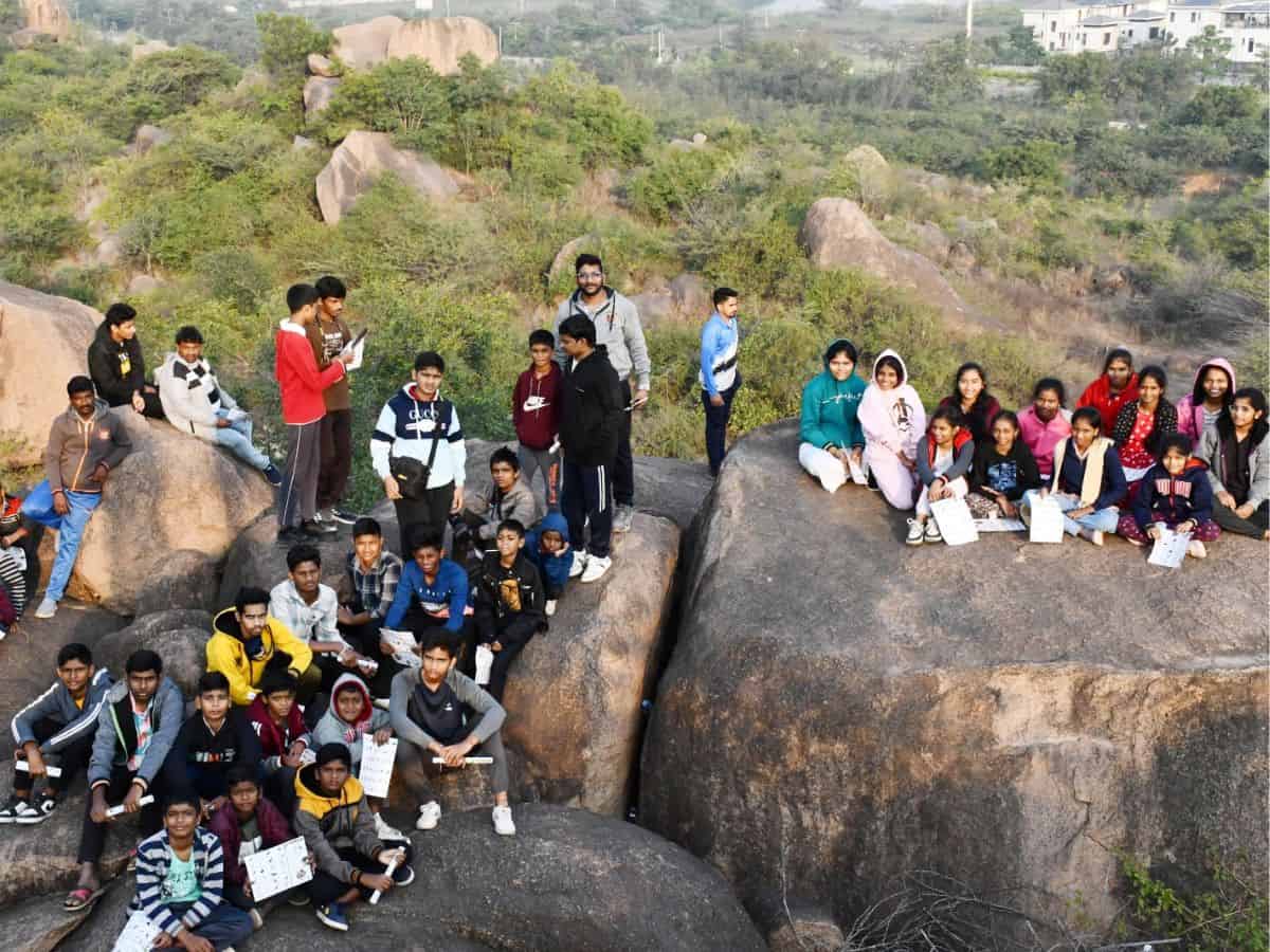 TGFDC organises overnight-stay nature camps for students and families at Manchirevula in Chilkur reserve forest.
