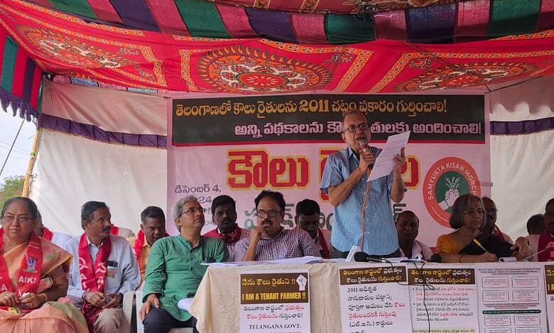 Tenant farmers in Telangana demand state government to recognise them and extend government welfare benefits to them.