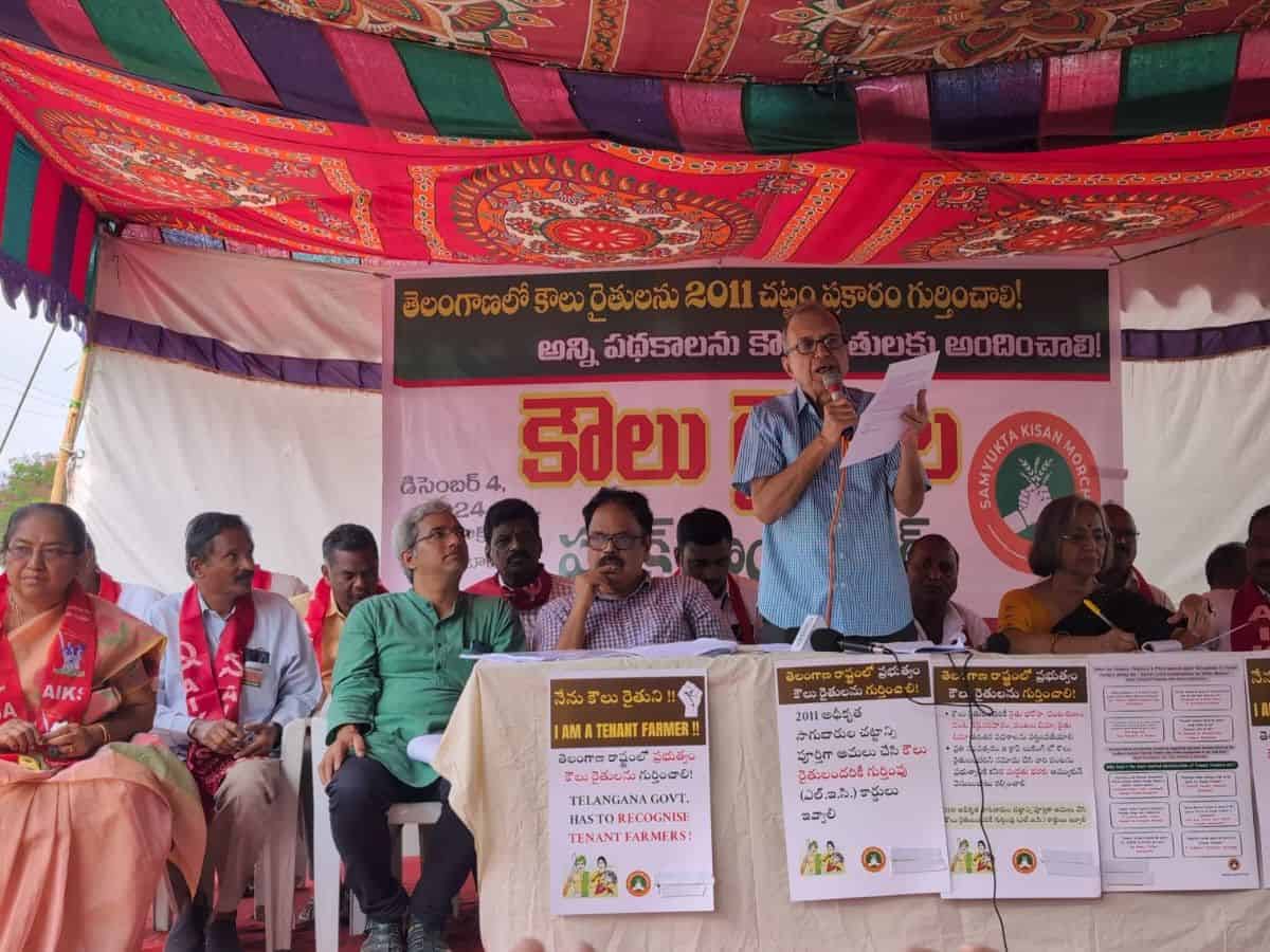 Tenant farmers in Telangana demand state government to recognise them and extend government welfare benefits to them.