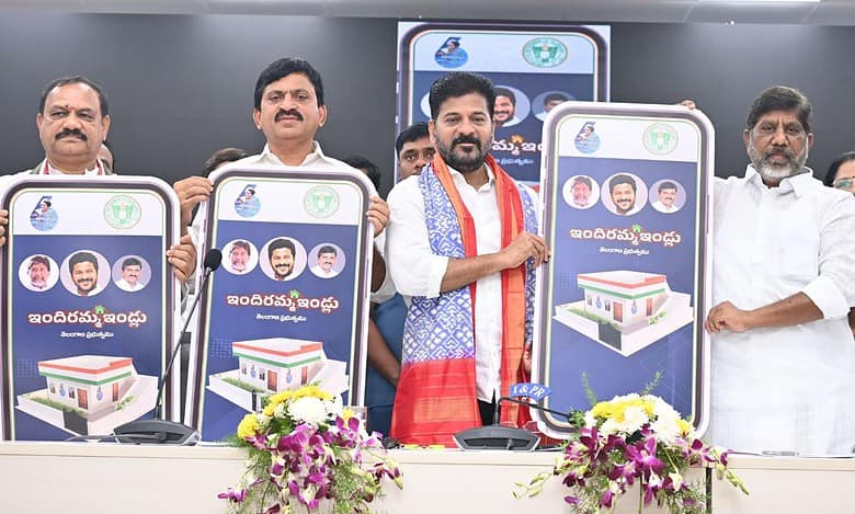 Telangana CM launches mobile app for Indiramma housing scheme