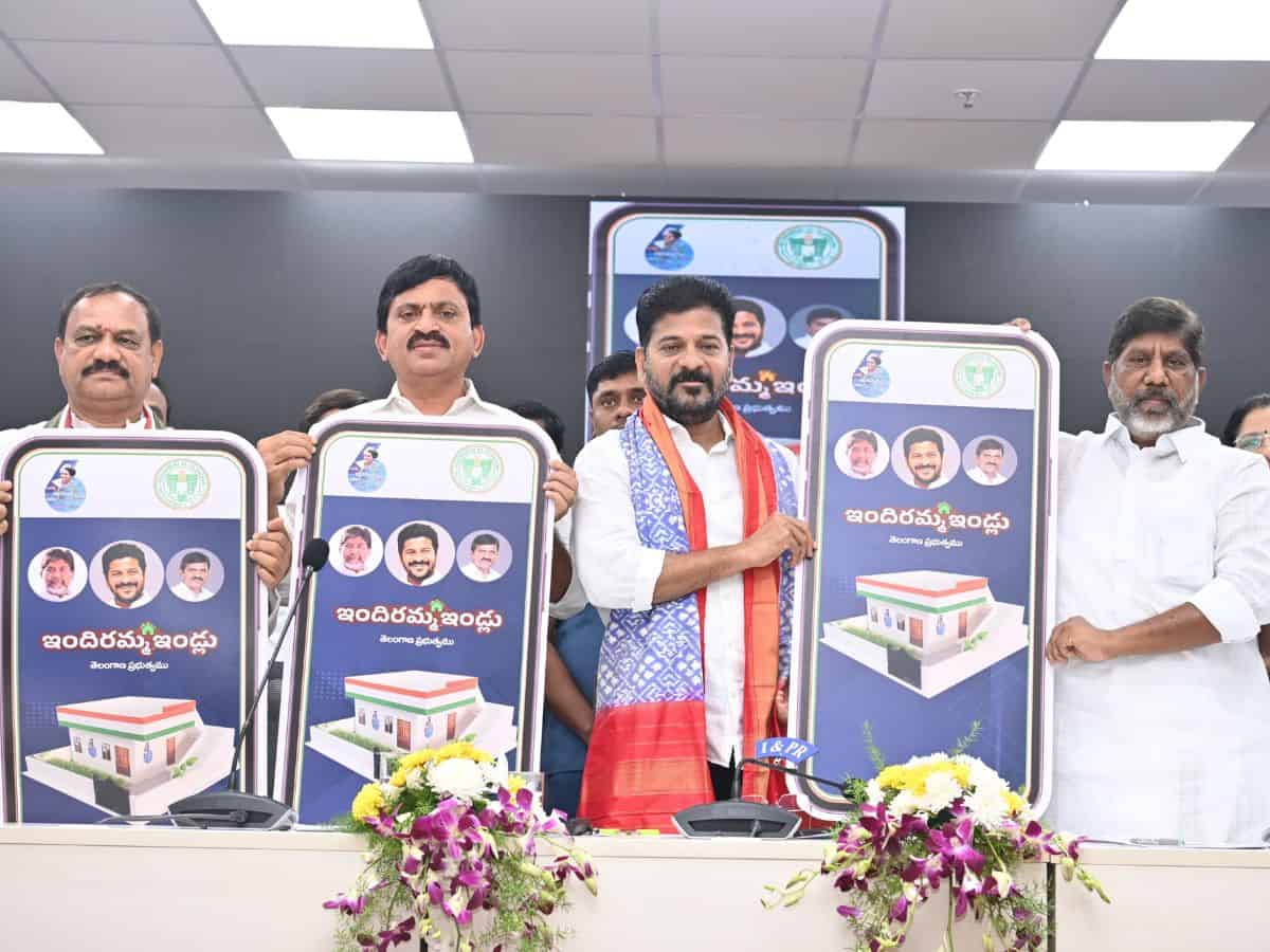 Telangana CM launches mobile app for Indiramma housing scheme