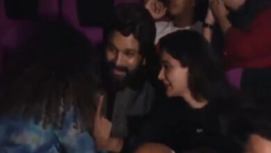 Allu Arjun watches Pushpa 2 with fans at RTC Cross Roads