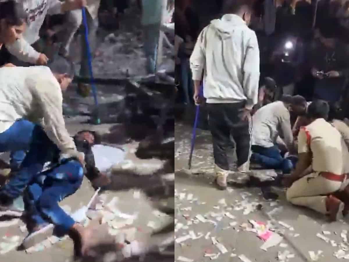 Video: Boy collapses during Pushpa 2 premiere stampede in Hyderabad