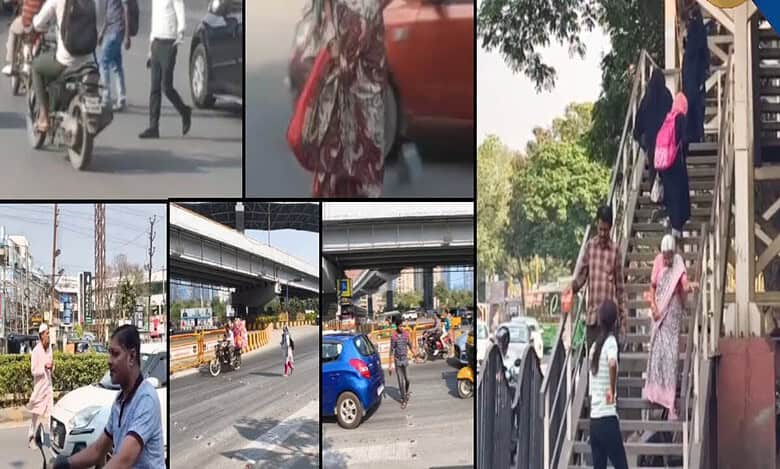 Need for foot over bridge near Care Hospital in Hyderabad’s Hitec City.