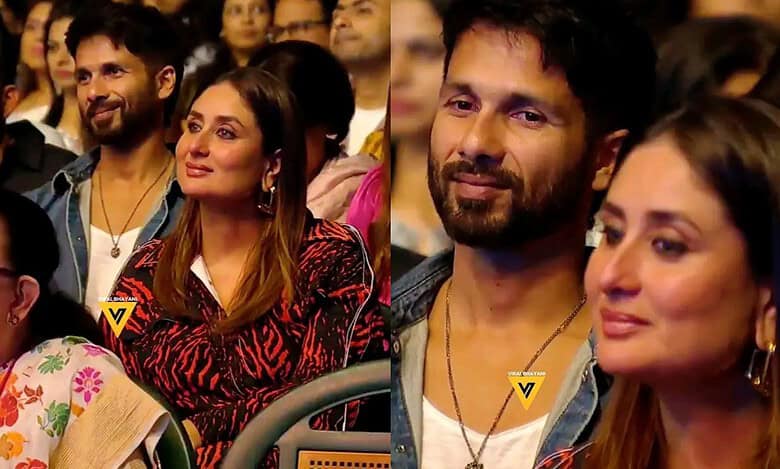 Kareena, Shahid sit next to each other at their kids' annual day