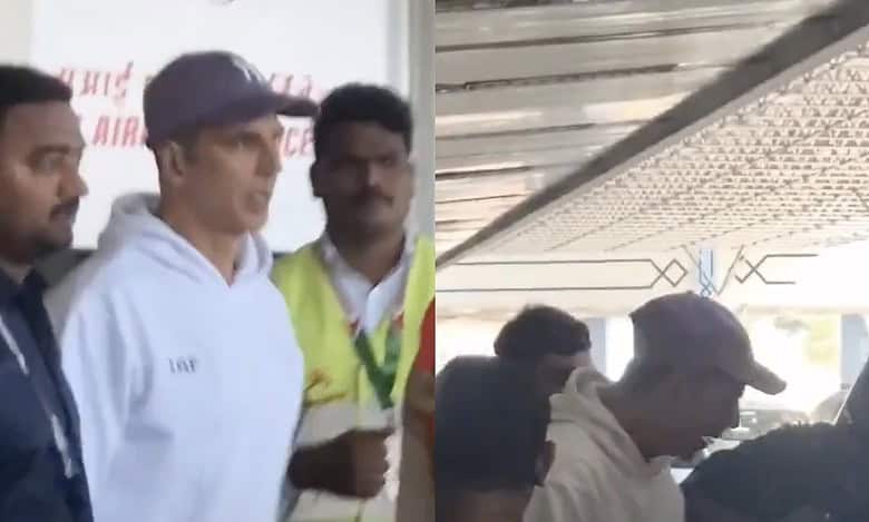 Watch: Akshay Kumar visits Hyderabad on Sky Force release day