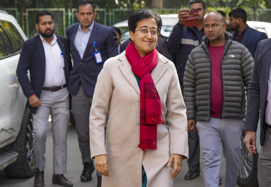 Atishi files nomination for Delhi Polls