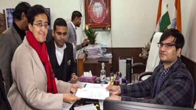 Atishi files nomination for Delhi Polls