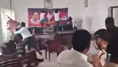 BRS Party office stormed by NSUI in Bhuvanagiri