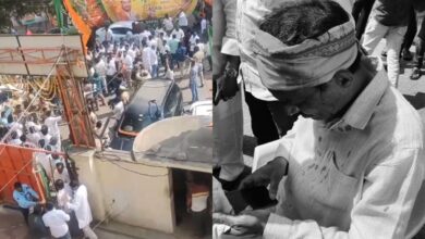 Congress lays siege to BJP office in Hyderabad one worker injured